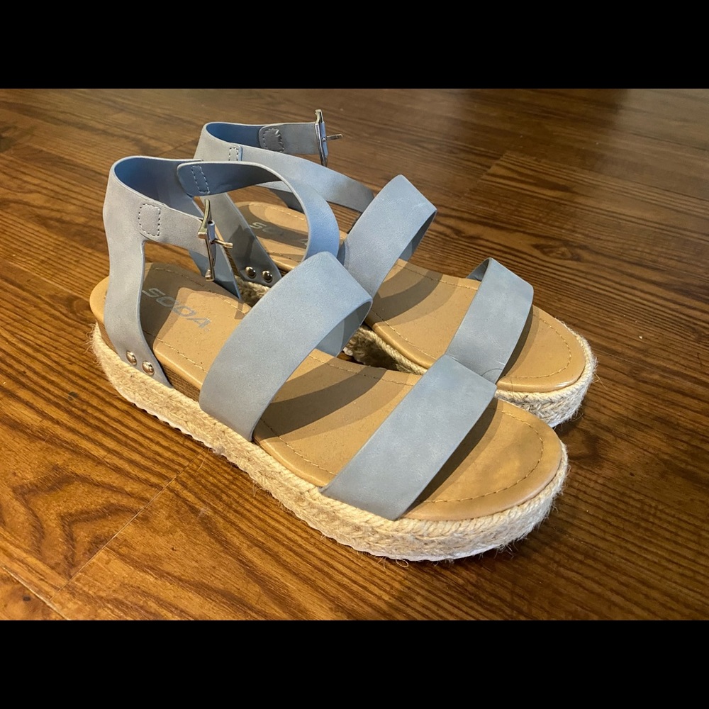 Powder Blue Soda Sandals